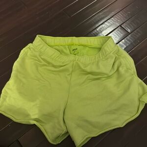 lime green sweat shorts